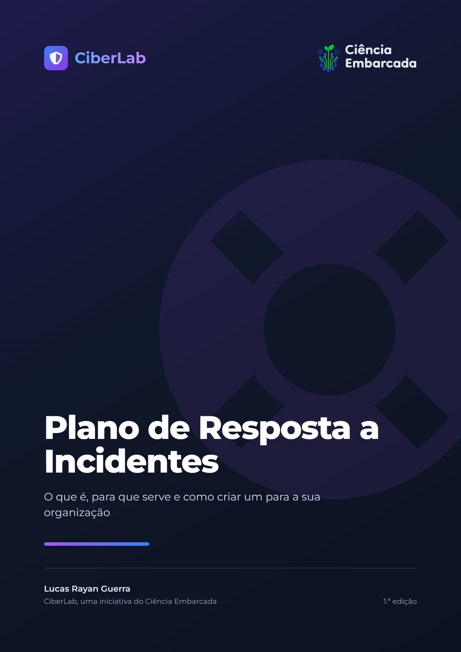 Capa da cartilha Plano de Resposta a Incidentes
